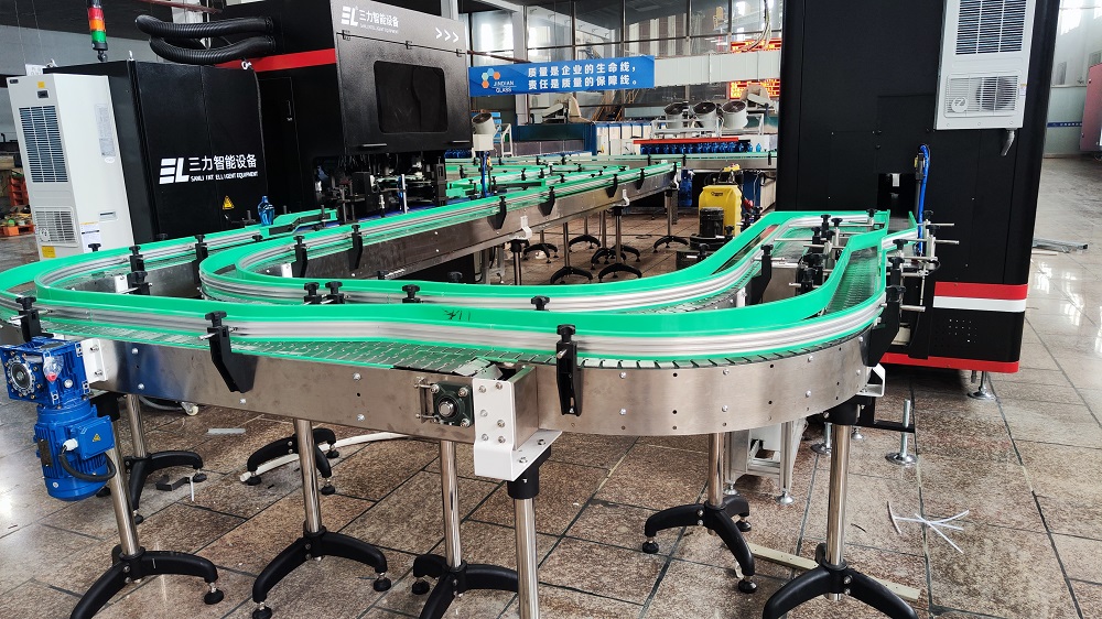 酒瓶倍速链输送线